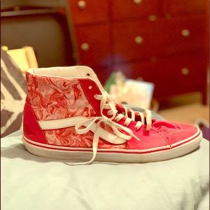 CUSTOM RED SK8-HI Vans
